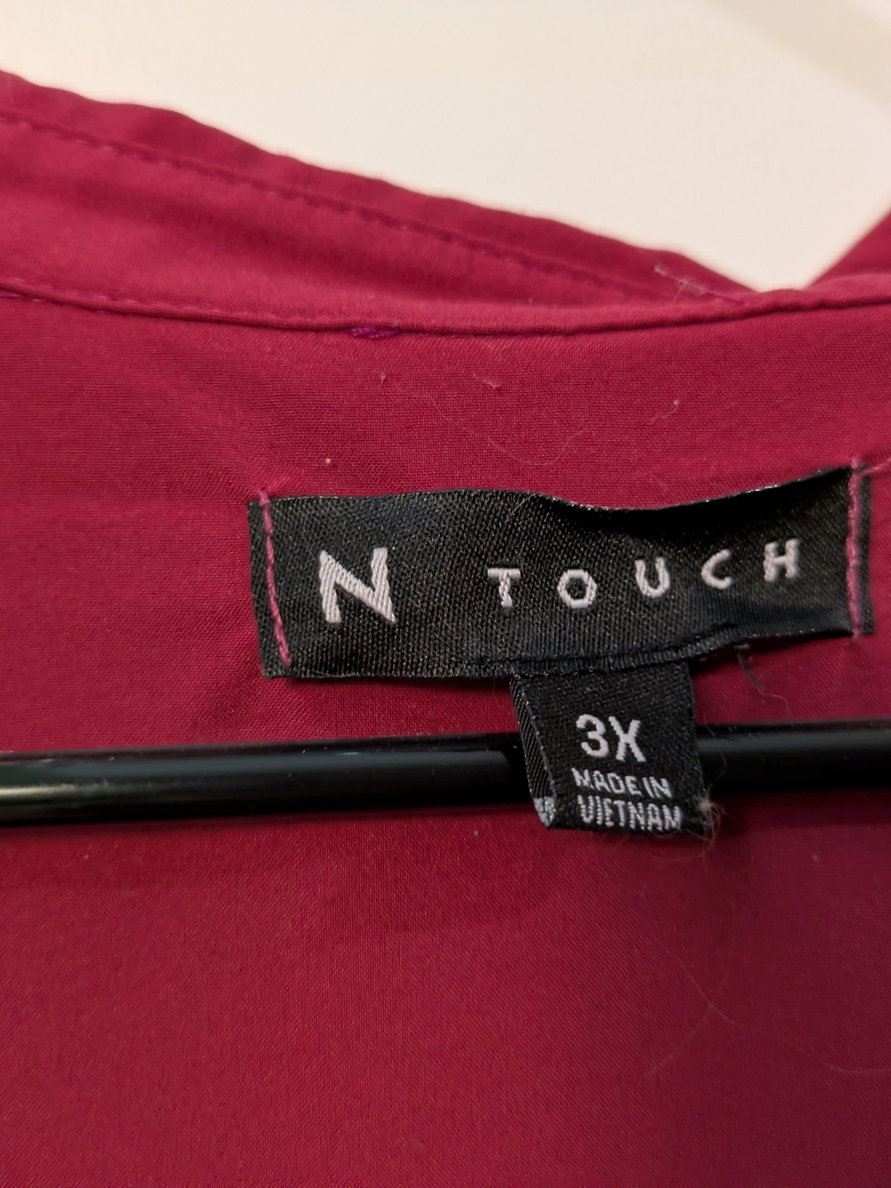 🔴3/$15 N Touch Berry Red Button-Front Tunic Shirt - Picture 6 of 12